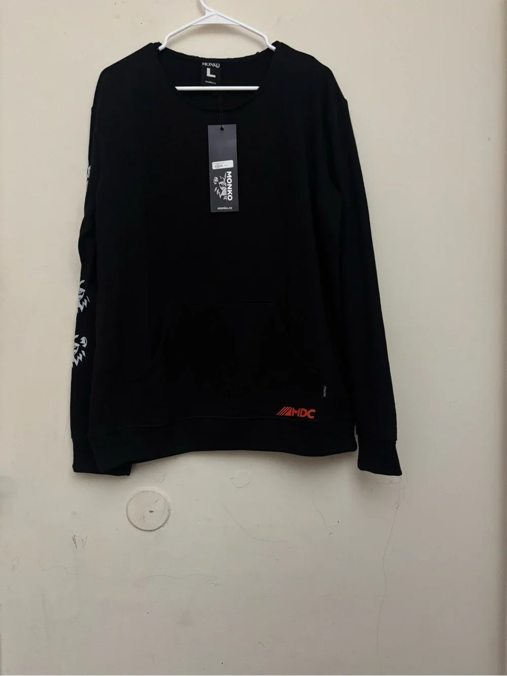 Monko black long-sleeve crew-neck sweatshirt  Size L